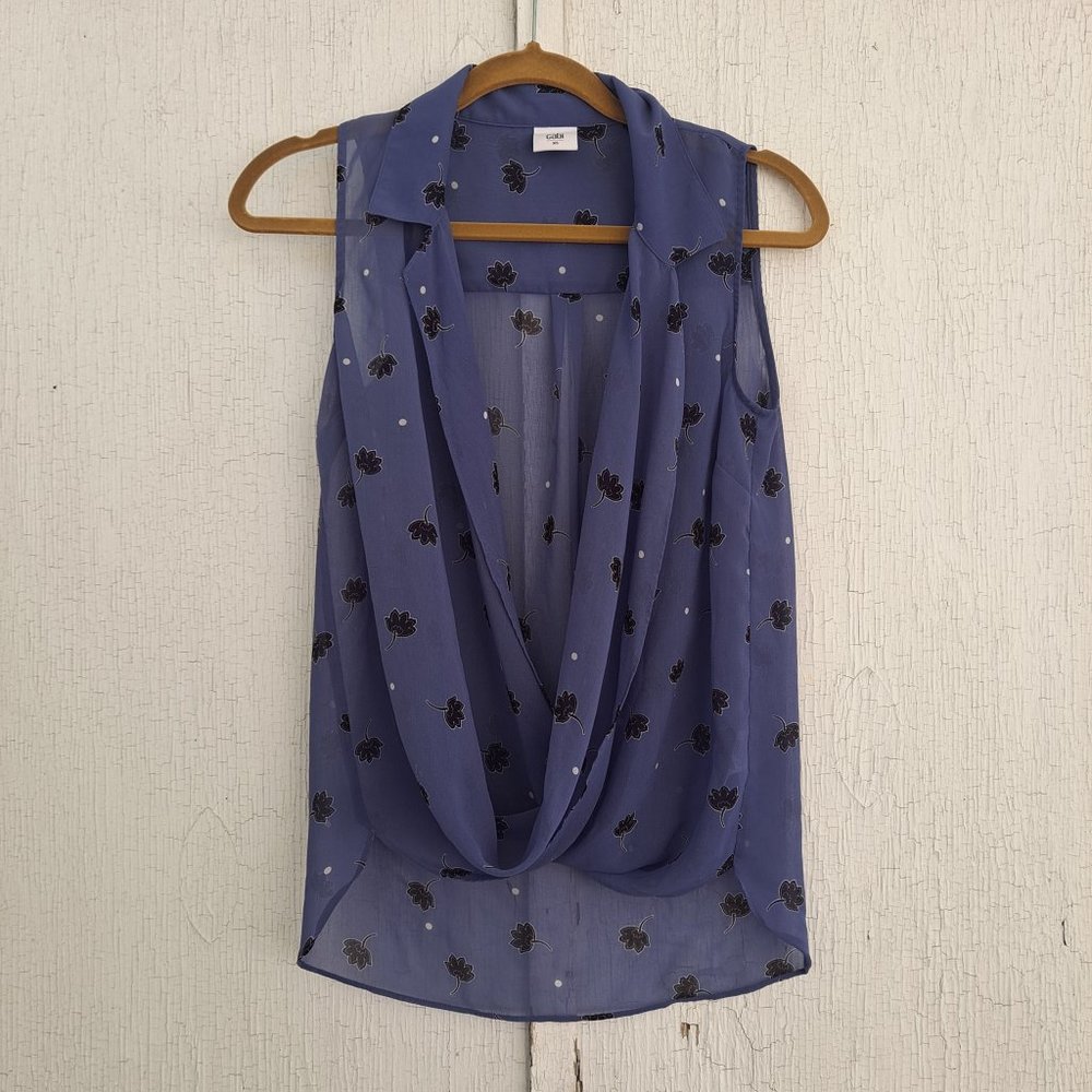 CAbi #5534 Crossover blouse violet 2 Piece Tank XS - Picture 7 of 7